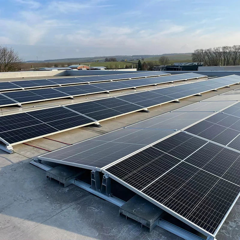 Solar Ballasted Mounting Bracket System for Flat Roof Mounts Off Grid Solar Ballast System