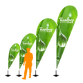 Luxury Tension Fabric Trade Show Custom Teardrop Flag Sail Digital Printed Feather Fiberglass Flagpole Corporate Style CMYK YW