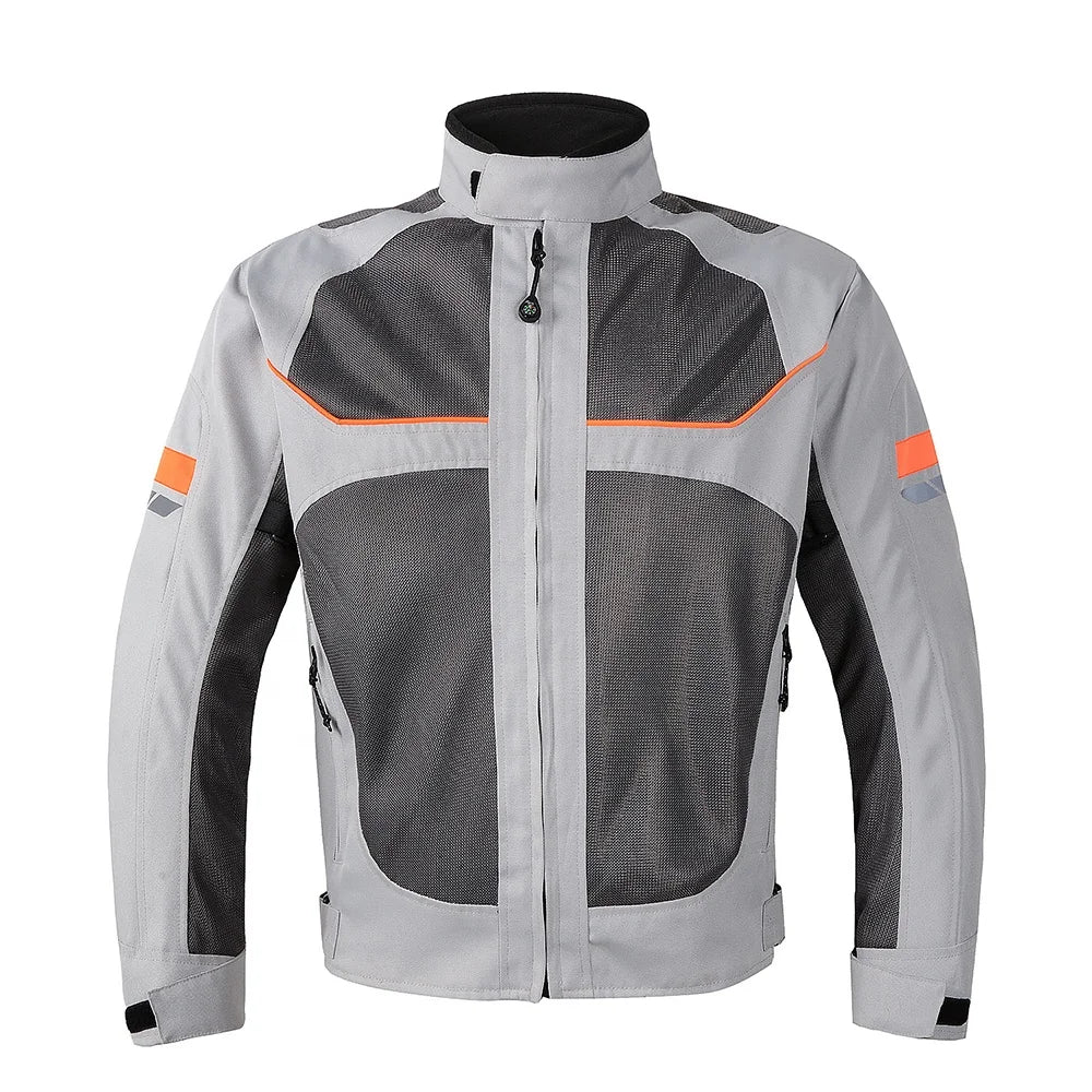 Vemar Summer Motorcycle Jacket Men's Motocross Jacket Motorcyclist Jacket Protective Gear Coat Racing Reflective Oxford Clothing