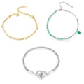 New Design Lovely Women Girls Bracelet 14k Gold Plated S925 Sterling Bracelet Suitable for Love Charm Bracelet DIY Jewelry