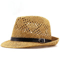Paper Straw Fedora Hat Straw Jazz Hat Summer Sun Beach Straw Hat Custom Printing on Ribbon