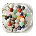 New Arrivals Carved 15mm Healing Crystals Crafts Natural Mini Mixed Quartz Crystal Heart Shaped Stone for Gift