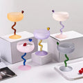 Love Heart Shape Jelly Bean Glass Tall Dessert Cup Ice Cream Cup Cute Gift Fruit Snack Plate Decorations