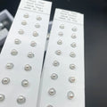 Wholesale 4A White 4-4.5mm Round Shape Loose Freshwater Pearls Half Drilled Hole Real Natural Pearl