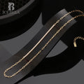 ICEBELA Chain Necklace for Women 14K Gold Plated 925 Sterling Silver 2mm White Cubic Zirconia Chain Necklace for Women