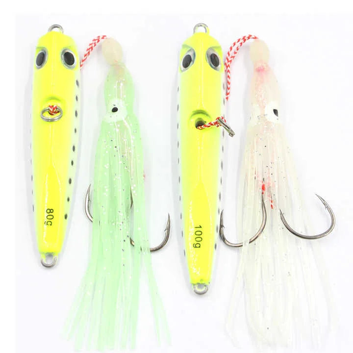 Selco China Factory Stocked Fishing Slow Jigging Lure Madai Lure Sea Fishing Tuna Jigs Rubber Skirts Jig