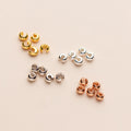 GLORY PACE Wholesale 925 Sterling Silver Crimp Beads Cover in Different Size for Jewelry Bracelet and Necklace Making