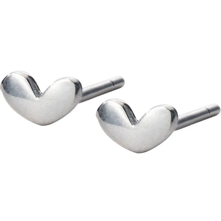 Heart Stud Earrings for Women Fashion Girl Gift 925 Sterling Silver Jewelry Allergy  Korean Earrings