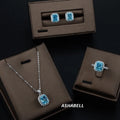 Wholesale Fashion 925 Sterling Silver Blue Ice Cut 5A Zircon Jewelry Set Women's Jewelry Set Wedding Jewelry Set