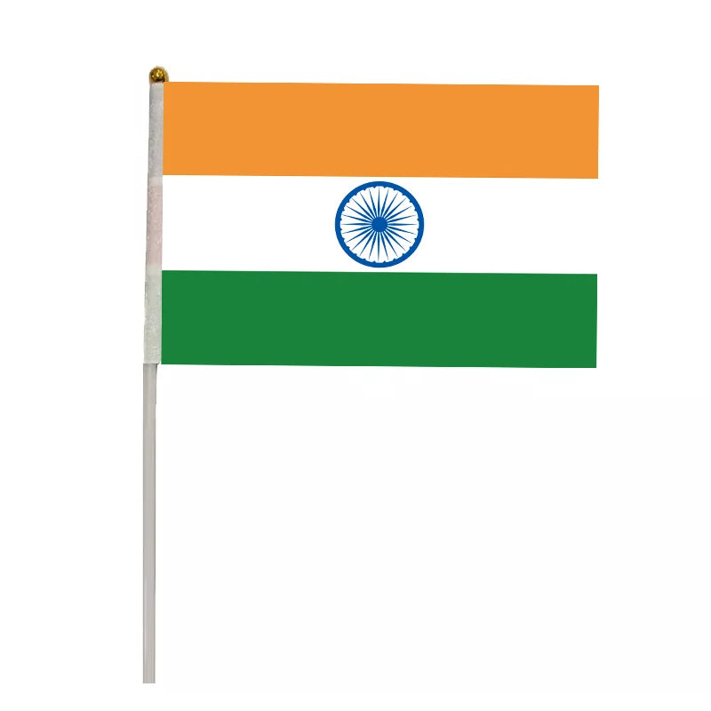 India 20x30cm Mini Flag Bracelet Temporary Tattoo Country Wall Decoration with Digital Printing Hanging Flags