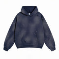 Distressed Pockets Acid Wash Hoodie Plus Size Men's Hoodies & Sweatshirts  Drop Shoulder Heavyweight Hoodie