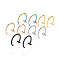 Fake Nostril None Piercing Jewelry Faux Septum Hoop Nose Ring Non Piercing Stainless Steel Nose Ring Septum Hoop Fake Lip Ring