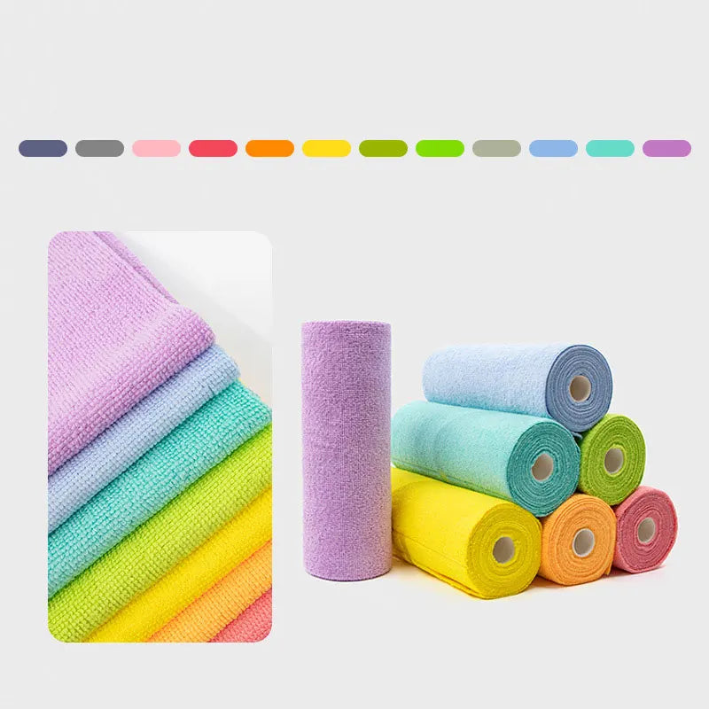 Small Orange Microfiber Absorb Kitchen Roll Multipurpose Cloth Towel for Cleaning Dish Cloths Towel Pack