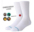 QIANGYI Wholesale Custom logo Socks Thick Cotton Sport Socks Cooperative Factory Socks Men