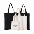 Custom Creamy Beige Black Reusable Cotton Shopping Tote Bag Eco-Friendly Lifestyle Logo Women Canvas Plain Blank