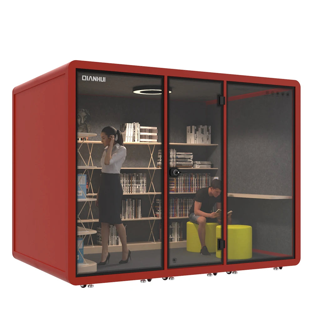 Customized Private Meeting Silent Room Soundproof Office Pod for 6-8 Person 110-240 V Input