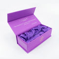 Custom Royal Purple Magnetic Gift Box Packaging Recycled Materials Sponge Lining for Perfume Essential Oil Gift Sets for
