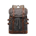 OEM Vintage Camping Outdoor Travel Hiking Laptop Waterproof Casual Sports Waxed Canvas Rucksack Backpack Bag for Men