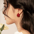 Fashion Gold Plated Stud Earrings 2021 Flower Heart Earrings for Women Party Jewelry Gift