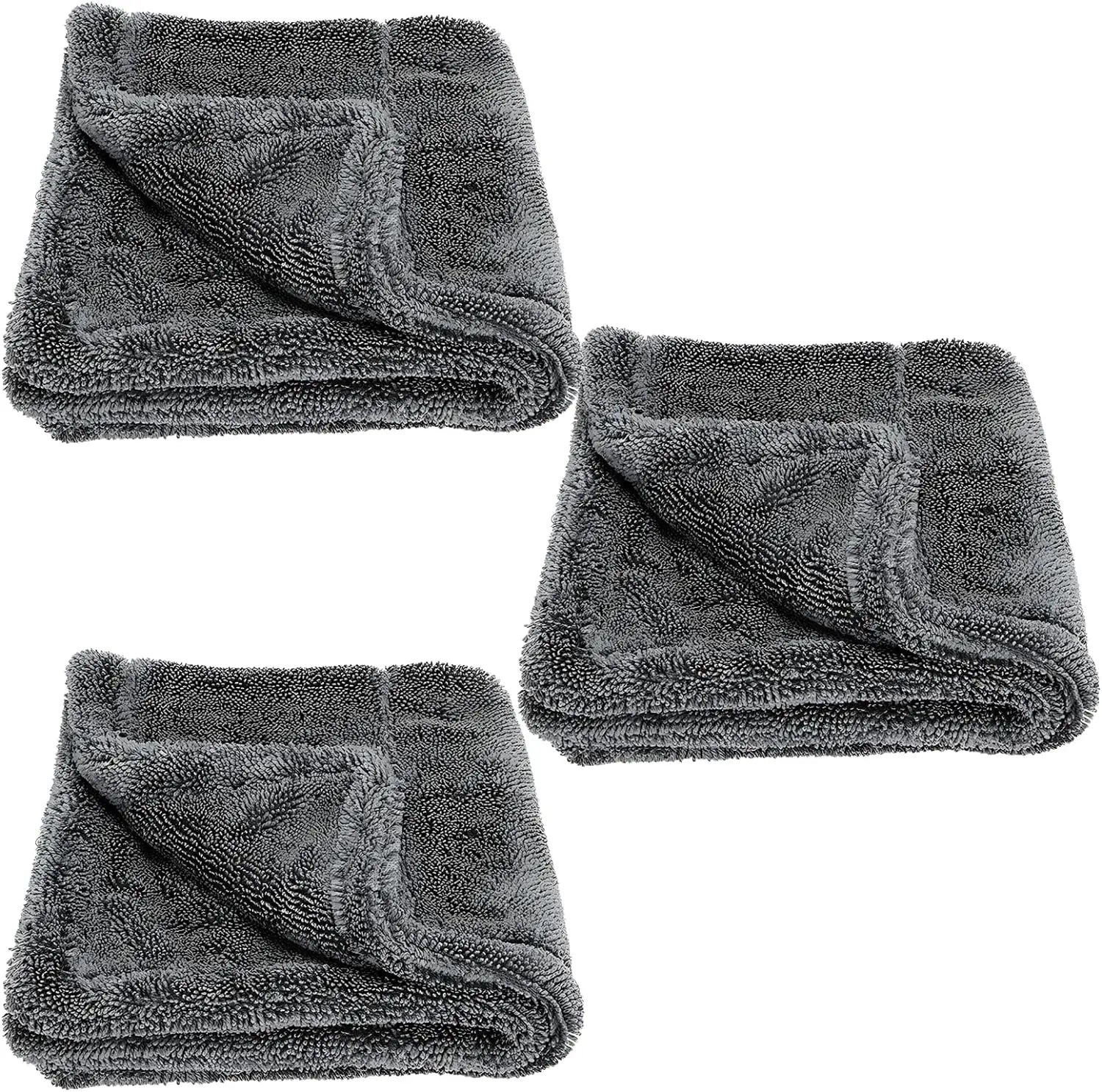 Super Plush 40*60 cm Dark Gray Microfiber Drying Towel for Cars Trucks SUVs Woven with 1200gsm Weight Twisted Loop Technology