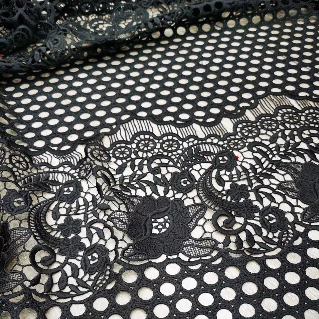 Elegant Nigerian Guipure Lace Fabric Cord French Lace Fabric for Wedding Dresses Sewing African Cord Lace Fabric Embroidery