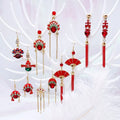 Vintage Fine Jewelry Earrings Chinese Style Peking Opera Face Earrings Bridal Wedding Earrings
