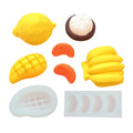 Fruit Silicone Molds Strawberry Banana Blueberry Mango Lemon Orange Durian Shape 3D Candle Mold Trays Resin DIY Cake Decoration