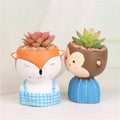 Succulent Artificial Planter with Animal Shape Ceramic Pot DIY Gift Set for Home and Office Decoration