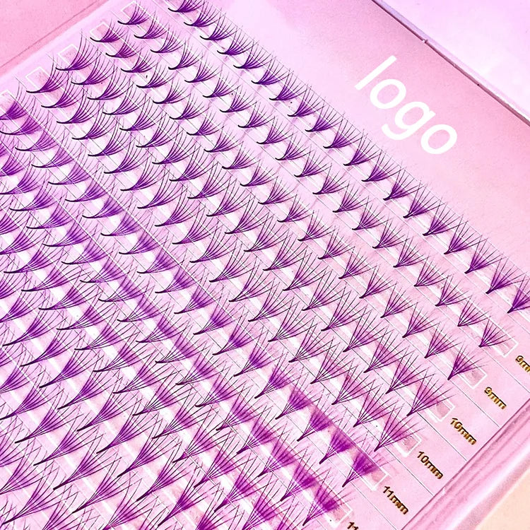 Handmade Promade Fans Color Lash Extension Bulk Loose Korean Silk Lashes Coloured Individual Eyelash Extensions Supplies