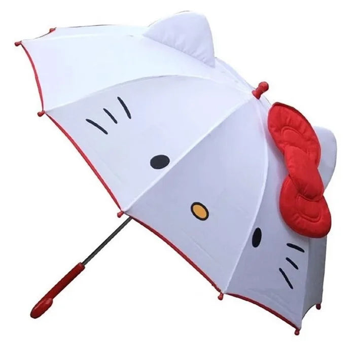Children Custom Umbrella with Logo Printed Sublimation cat Umbrella Straight Pattern Security Design Kids Umbrella