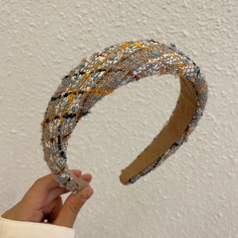 2023 New Fashion Women Hair Accessories Sweet Knit Padded Headband Hair Band Women