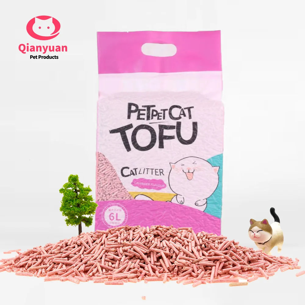 OEM and ODM Wholesale Production Line Pet Supplies Natural Automatic Deodorizer Biodegradable Clumping Tofu Sand Cat Litter