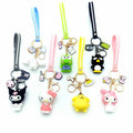 Factory Direct Key Holder Cartoon Frog Rabbit Penguin Animal 3D Pvc Keychains Cute Gift Keychain for Girls Children