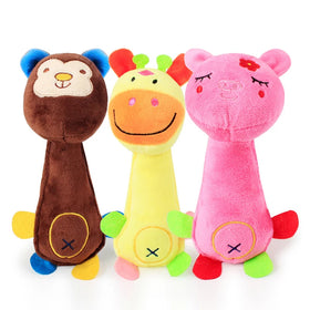 Cute Smiling Face Corduroy Plush Pet Dog Toys Eco-Friendly Inclusive Features