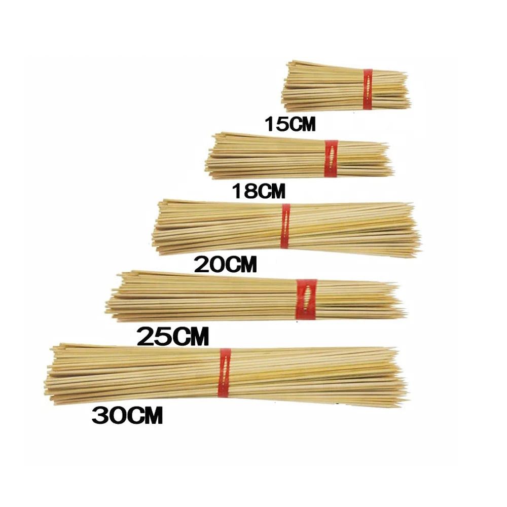 40cm 50cm Barbecue Roasting Kabob Beef Disposable Bamboo Skewer Sticks Customized logo