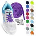 Colorful Flat Elastic Polyester Shoelaces for Sneakers Fashionable No Tie Compression Lock Sneakers Popular Style