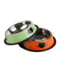 Wholesale New Custom Pet Dog Food Water Round Cute Bowl Stainless Steel Non Slip Cat Feeder Bowl Cat Dog Accessory