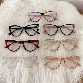 New Design Fashion Cat Eye Computer Glasses Woman Eyewear Photochromic Sunglasses Metal Glasses Frame Trendy Sunglasses