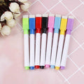 8Pcs Colorful School Classroom Office Whiteboard Pens Dry White Board Markers Built in Eraser Student Children's Drawing Pen