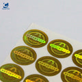Laser Custom Sheet Tamper Proof Double Color for Golden Case Carving Gold Printed Die Cut Material Blank Vinyl Hologram Sticker