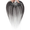 Wholesale 10inch Natural Invisible Heart-shaped Swiss Net 100% Human Hair Wigs With Bangs for Women Topper Human Hair Patch