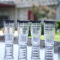 Wholesale Ps Plastic Goblets Fold clear Water Bottle 16oz Double Wall Snow Globe Skinny Coffee Tumbler with Lid Bulk
