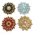 Wholesale Factory Price Event Made Flower Design Sewing Rhinestone Motif Flower Brand Rhinestone Crystal Appliques