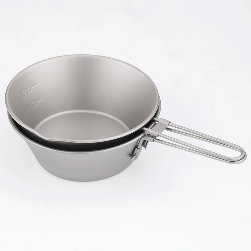 Sierra Cup Camping Ultralight Foldable Titanium Camping Bowls for Outdoor 300Ml 450ml Tableware Equipment Bowl Set camping accessories