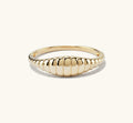 LOZRUNVE Simple Design New Hot Sale 14k 18k Gold Plated 925 Sterling Silver Twisted Signet Ring