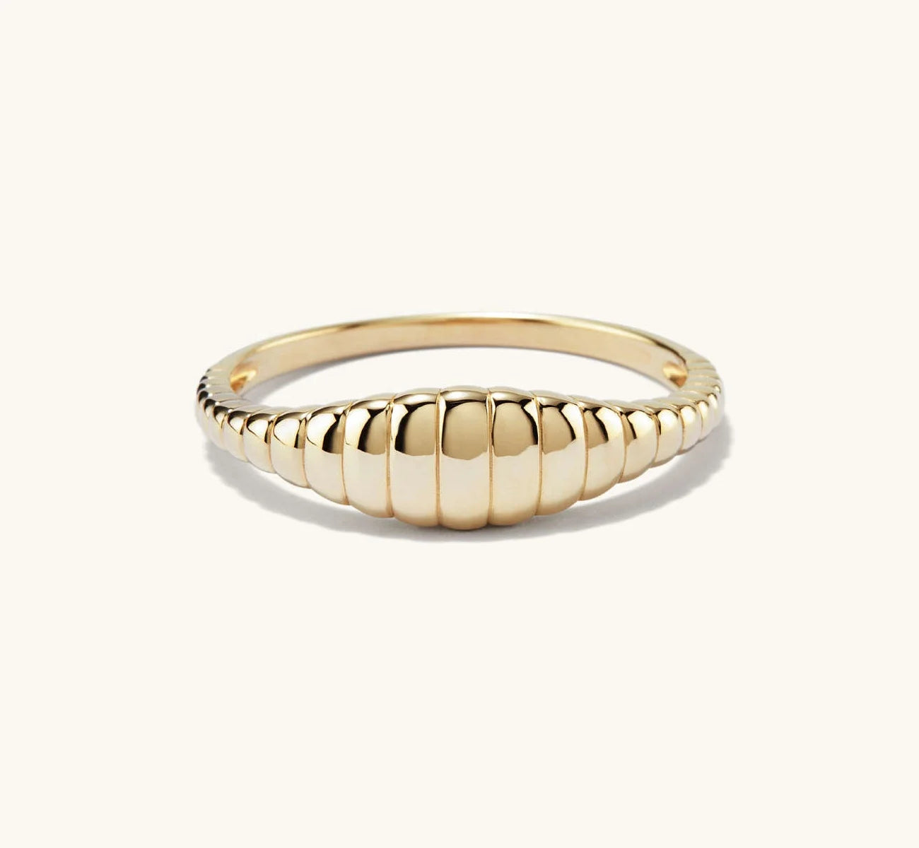 LOZRUNVE Simple Design New Hot Sale 14k 18k Gold Plated 925 Sterling Silver Twisted Signet Ring