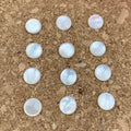 Wholesale Custom 10mm Natural White Shell Cabochon Gemstone for Inlaid Ring Pendant Diy Jewelry Making Accessories