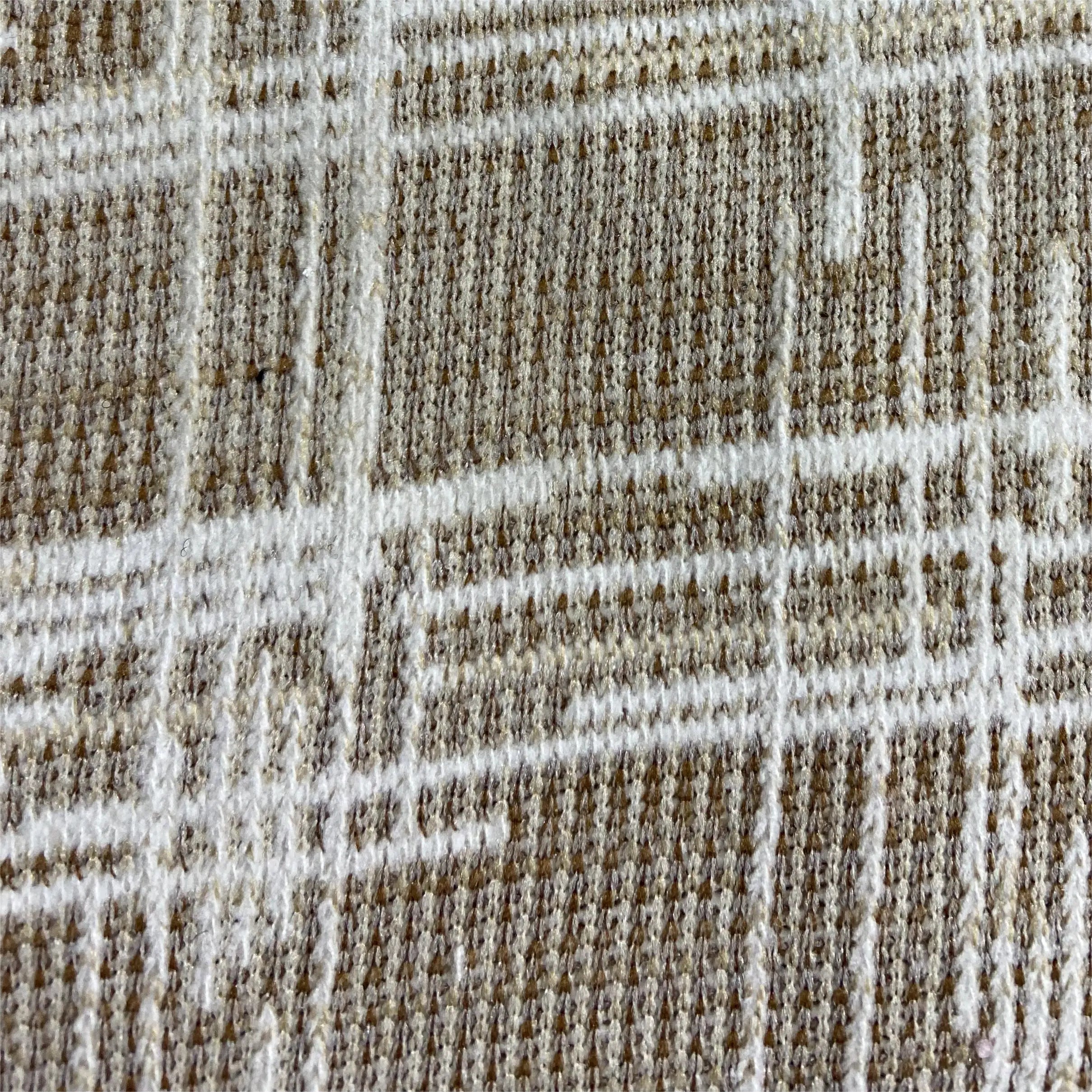 Soft Breathable Knitted Feather Yarn Jacquard Fabric for Winter Clothing Yarn Dyed Pattern