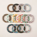 Food Grade 65mm Round Chewable Silicone Print Rings DIY  Pendant Gift Accessory With Holes