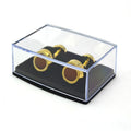 Factory Price Fancy DC001 Black Plastic Transparent Cufflink Boxes 85x45x35mm